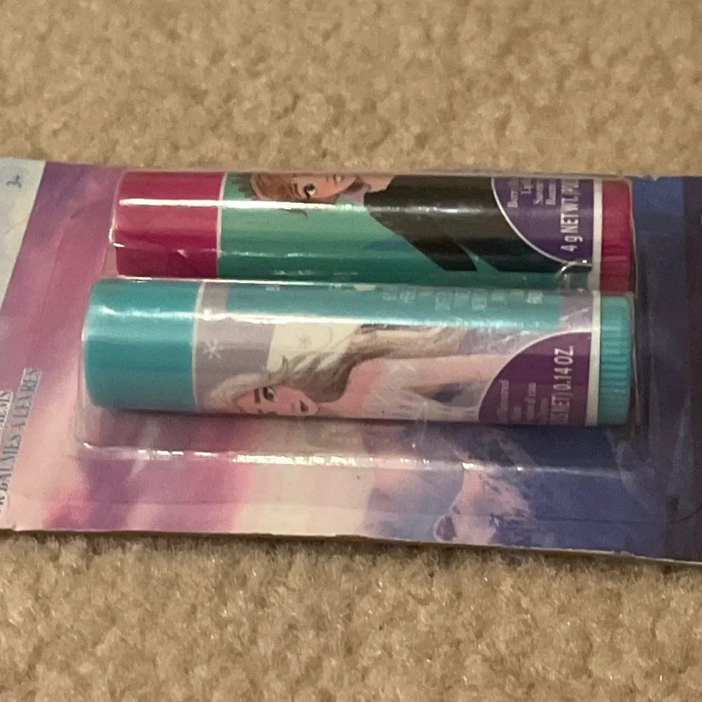 NEW 2-PK Disney Princess FROZEN girls lip balms